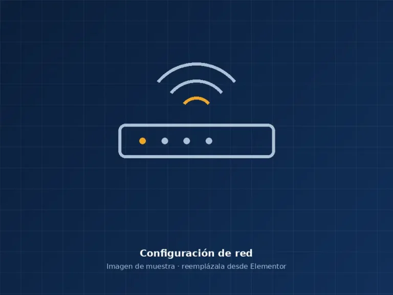 Configuración de red y router